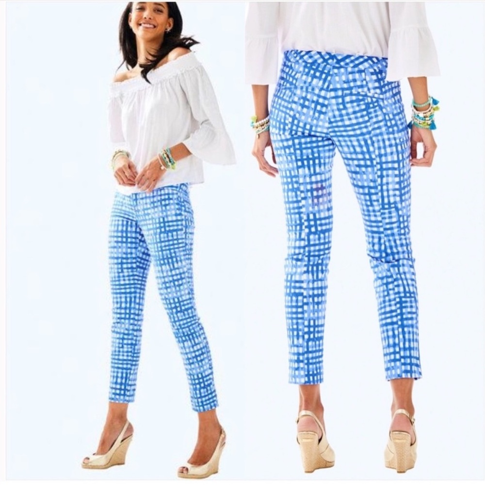 Lilly Pulitzer Kelly Ankle Pants - Bennet Blue Feelin Beachy